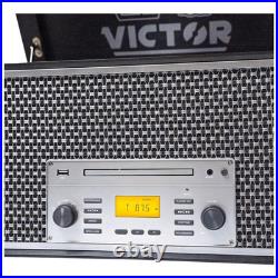 Victor Monument 8-in-1 Wood Music Center Graphite Refurbished Grade Very Good Victor Monument 8-in-1 Wood Music Center Graphite Refurbished Grade Very Good