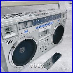 Victor RC-M70 AM FM Stereo Radio Cassette Recorder Silver RCM70 M-70 Tested JP Victor RC-M70 AM FM Stereo Radio Cassette Recorder Silver RCM70 M-70 Tested JP