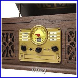 Victor State 7-in-1 Wood Music Center Espresso Refurbished Grade Very Good