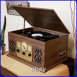 Victor State 7-in-1 Wood Music Center Espresso Refurbished Grade Very Good