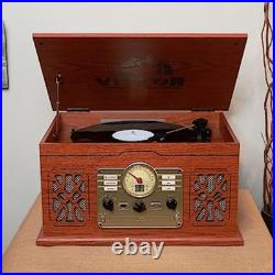 Victor State 7-in-1 Wood Music Center Mahogany Refurbished Grade Very Good