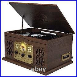 Victor VWRP-3800 State 7-in-1 Turntable Music Center Record Player EspressoT