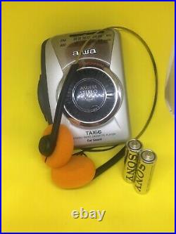 Vintage Aiwa Walkman TA166 Cassette Tape Player Radio REFURBISHED NEW BELT