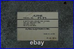 Vintage Alpine 7171 AM/FM cassette car stereo #9 Lambo Ferrari BMW old rare