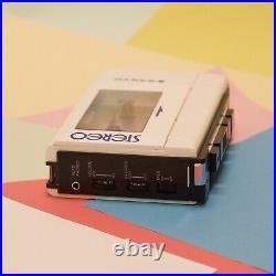 Vintage Retro Sanyo M4430 Walkman white Cassette Player, Pitch Control Counter
