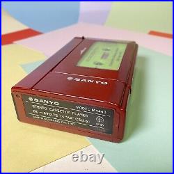 Vintage Retro Sanyo M4440 Walkman Red Cassette Player 1979 Pitch Control Counter