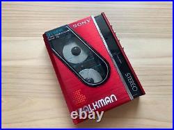 Vintage SONY Walkman WM-30 Stereo Red Refurbished Working Good