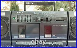 Vintage Sony CFS-350L Radio Cassette-Corder Ghetto Blaster Works Refurbished