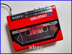 Vintage Sony Walkman WM-F55 Red, Restored & Fully Functional Vintage Sony Walkman WM-F55 Red, Restored & Fully Functional