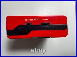 Vintage Sony Walkman WM-F55 Red, Restored & Fully Functional Vintage Sony Walkman WM-F55 Red, Restored & Fully Functional