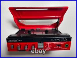 Vintage Sony Walkman WM-F55 Red, Restored & Fully Functional Vintage Sony Walkman WM-F55 Red, Restored & Fully Functional