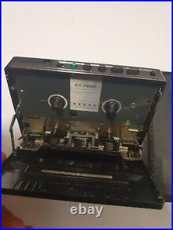 Vintage Sony Walkman Wm-ex49 Cassette Player Mega Bass With Original Case Rare
