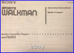 Walkman WM-FS493 Mega Bass, Radio, Lap Counter, Clock, BBC Cassette, Battery